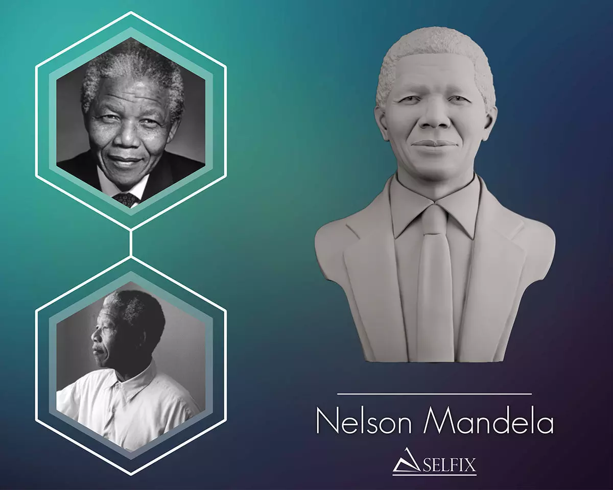 Nelson Mandela 3D sculpture 3D print model