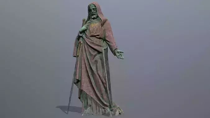 statue 3 Low-poly 3D model