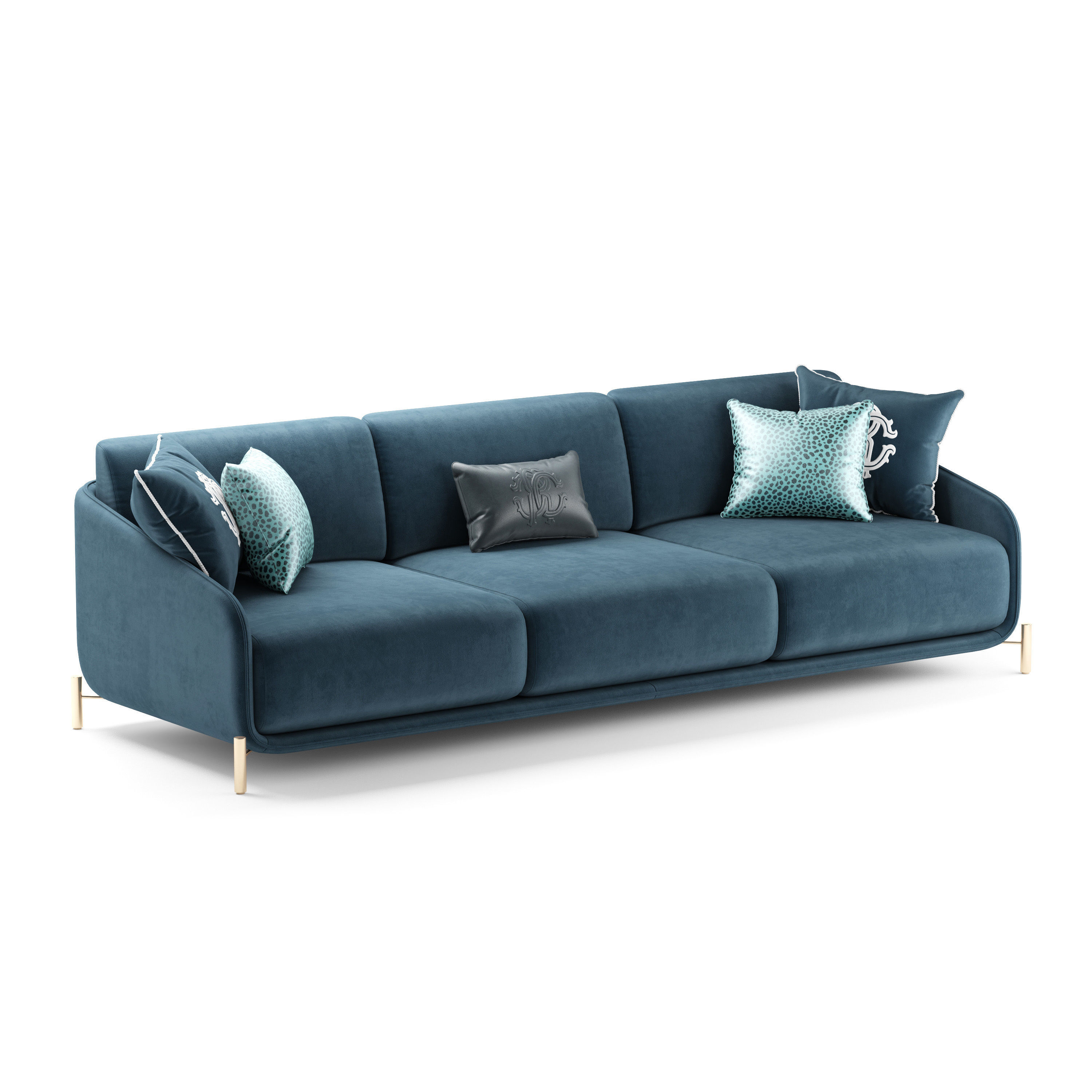 ROBERTO CAVALLI CLIFTON SOFA 3 SEATER 3D model_2