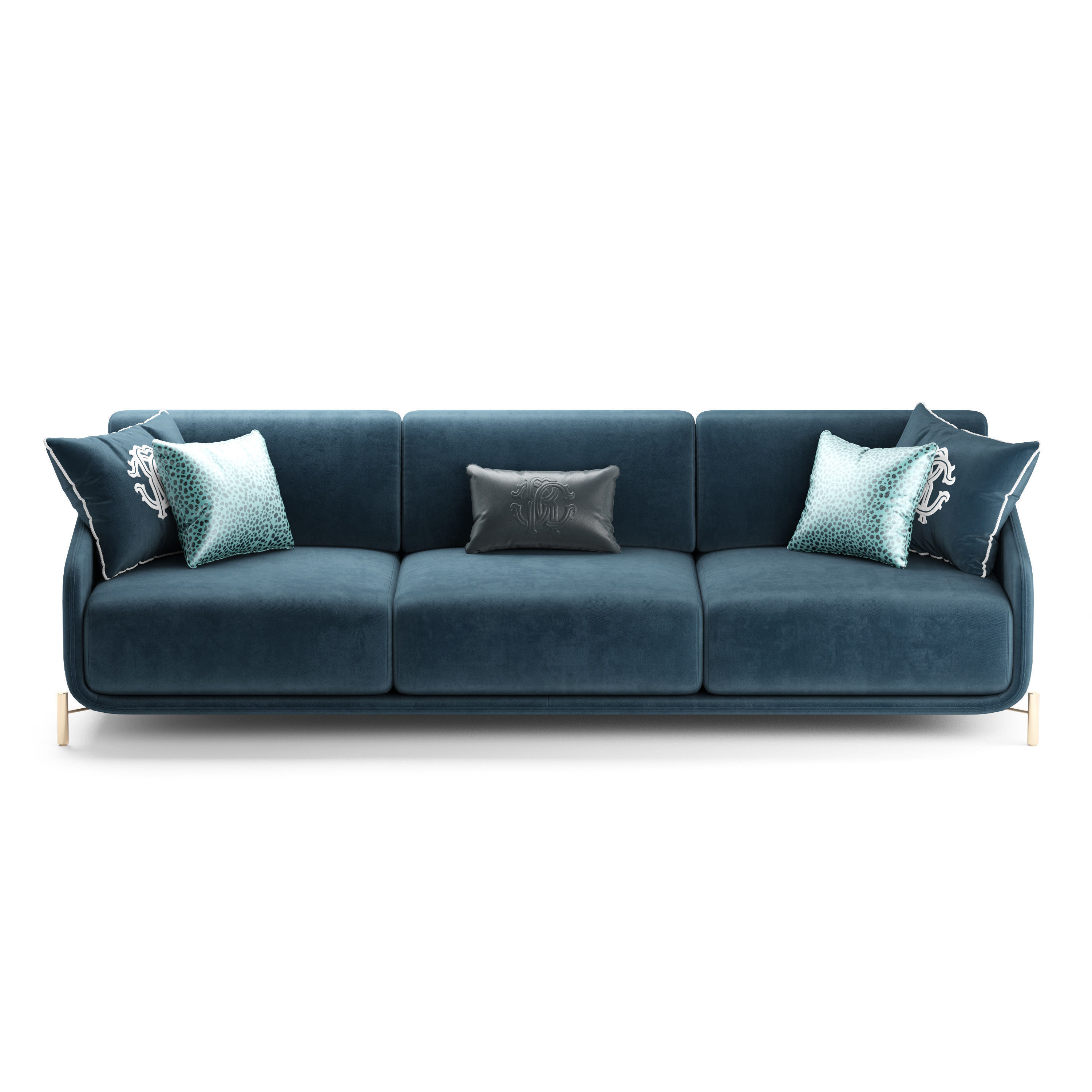 ROBERTO CAVALLI CLIFTON SOFA 3 SEATER 3D model_1