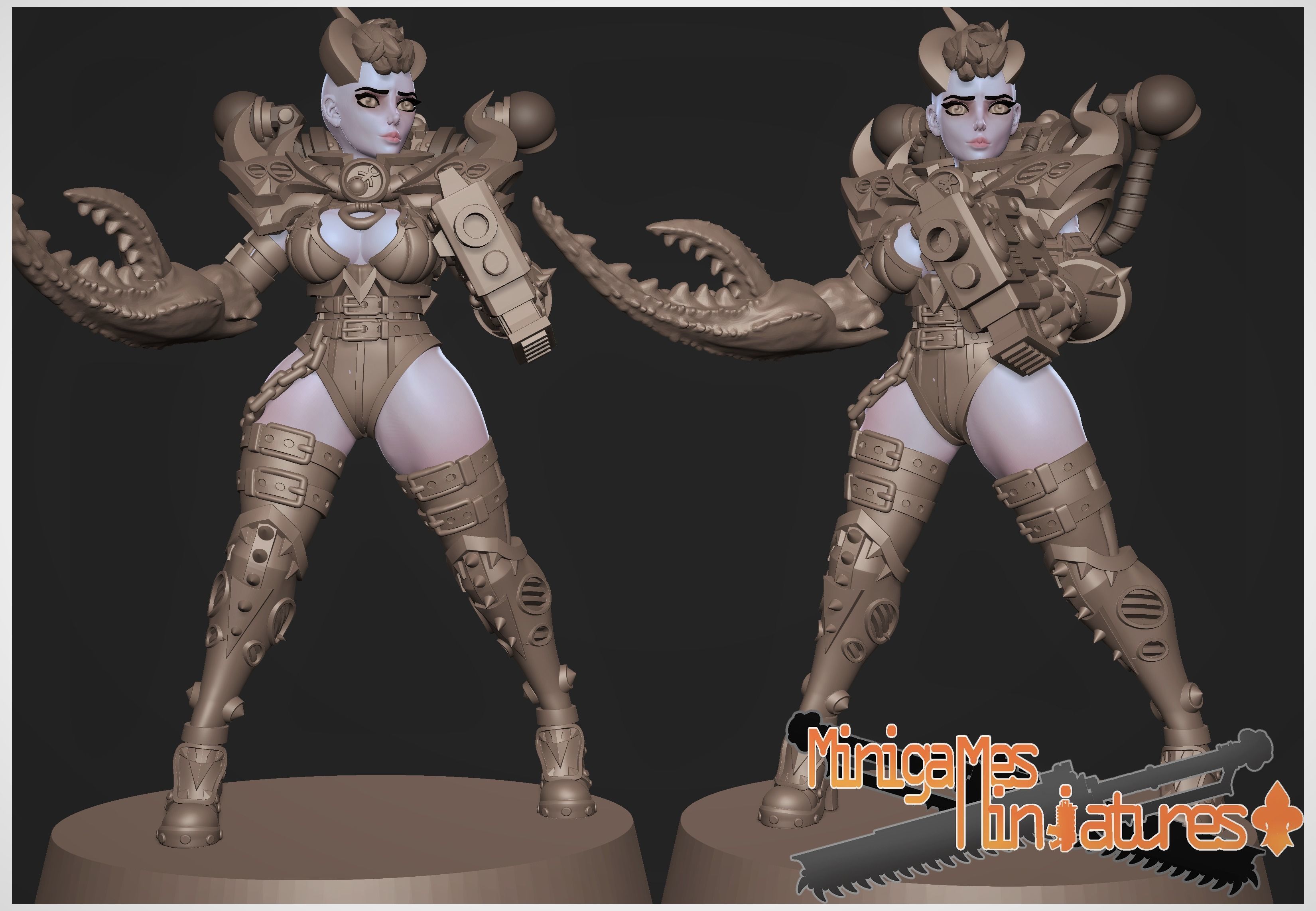 Sisters of corruption anime figurines 3D print model_4