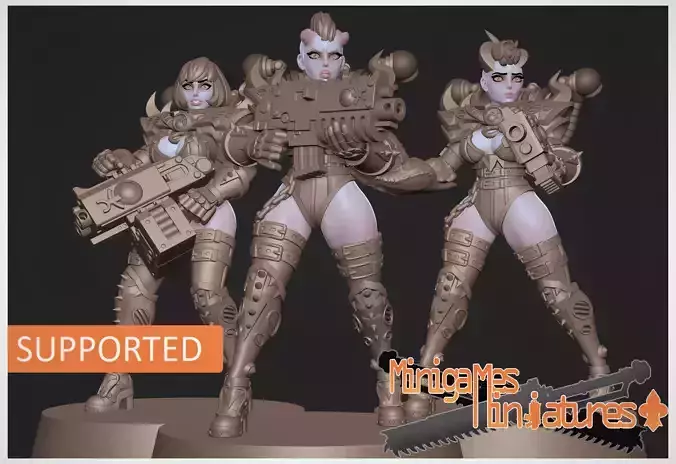 Sisters of corruption anime figurines 3D print model Sisters of corruption anime figurines 3D print model