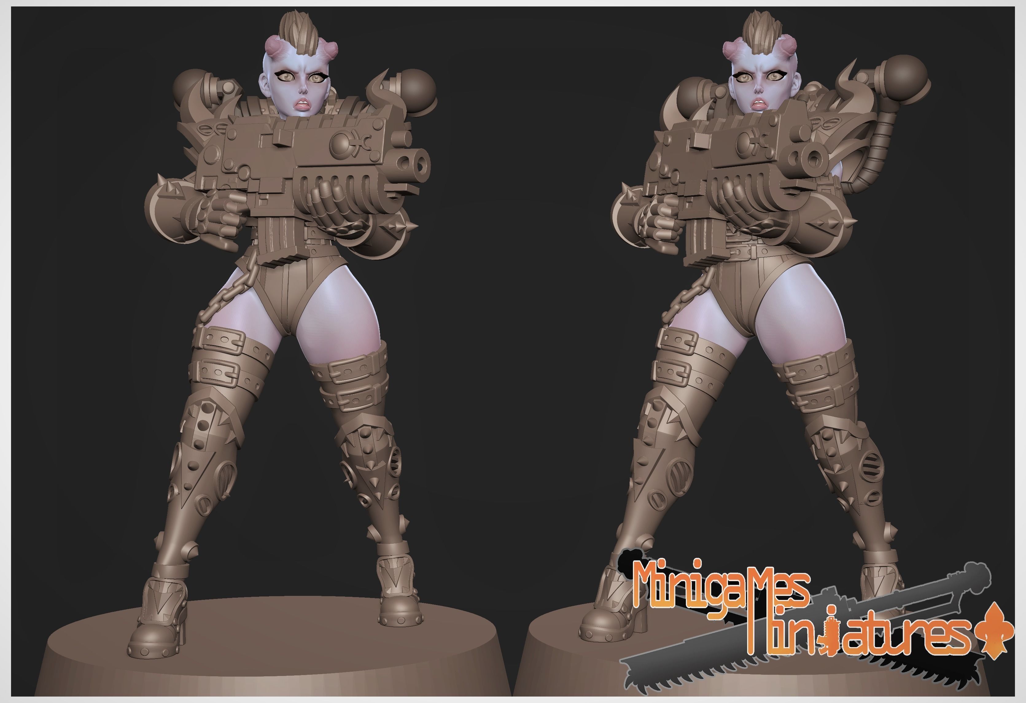 Sisters of corruption anime figurines 3D print model_3