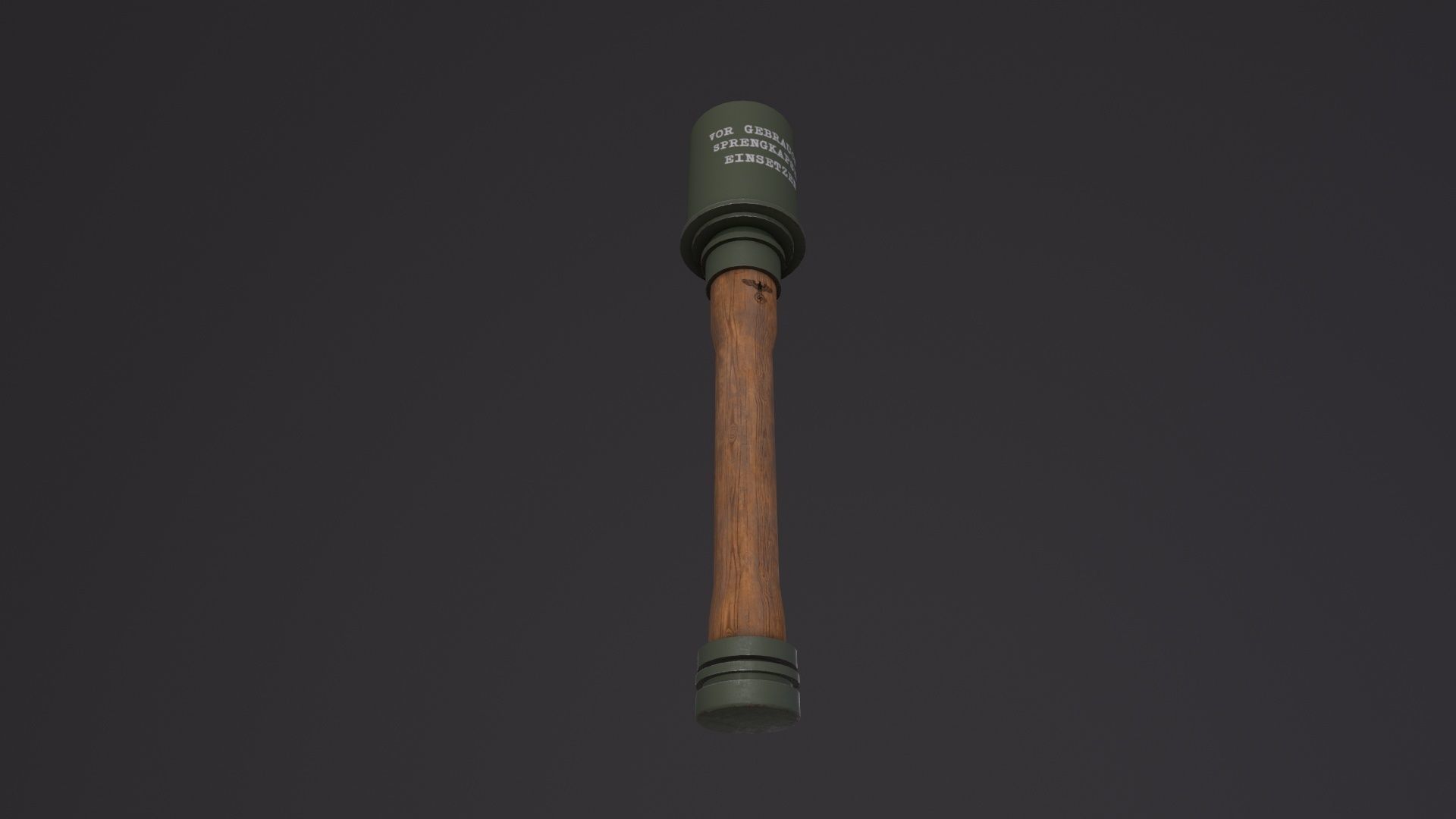 Stielhandgranate 3D Model Low-poly 3D model_4