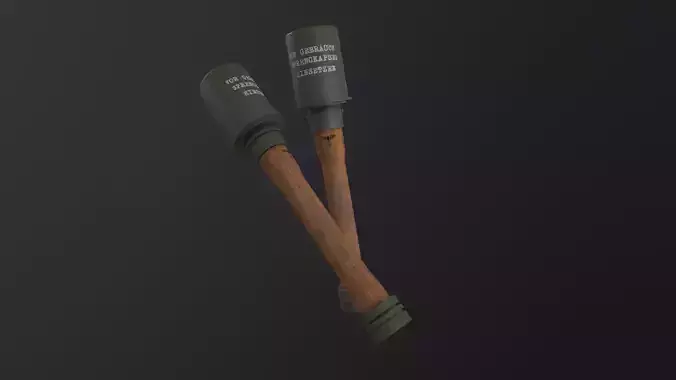 Stielhandgranate 3D Model