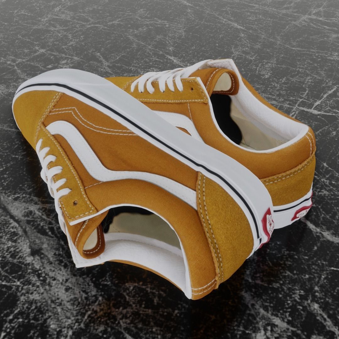 VANS 3D SHOES - CAMEL Low-poly 3D model_1
