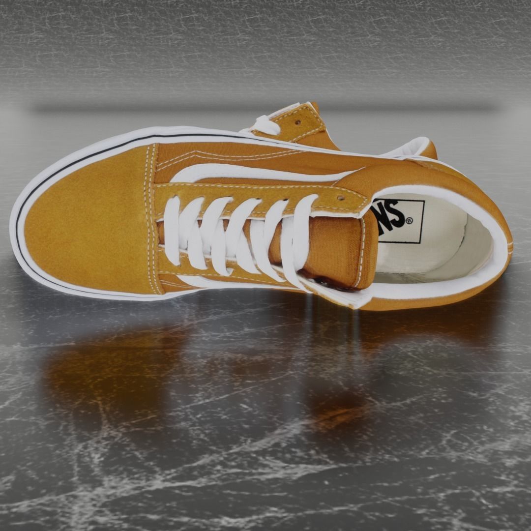 VANS 3D SHOES - CAMEL Low-poly 3D model_9