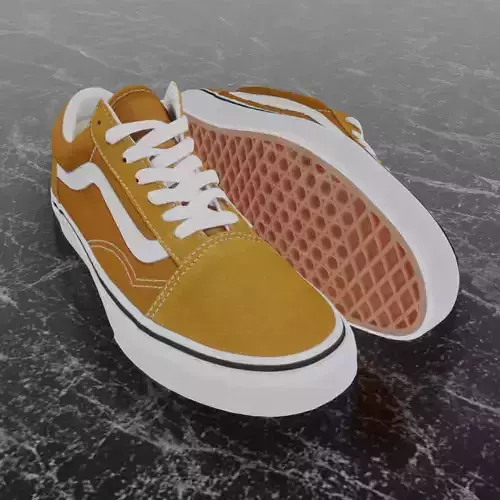 VANS 3D SHOES - CAMEL Low-poly 3D model