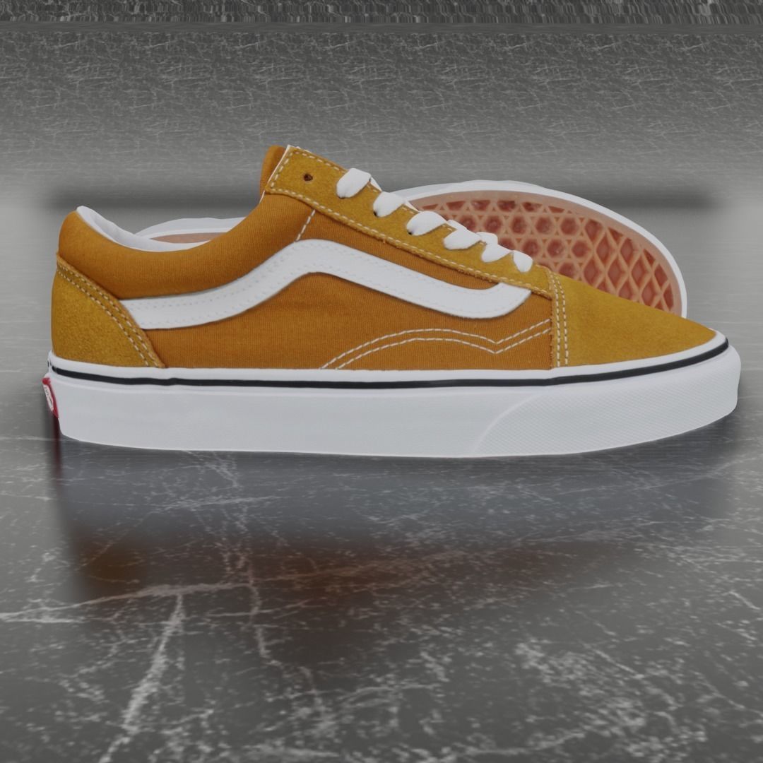 VANS 3D SHOES - CAMEL Low-poly 3D model_10