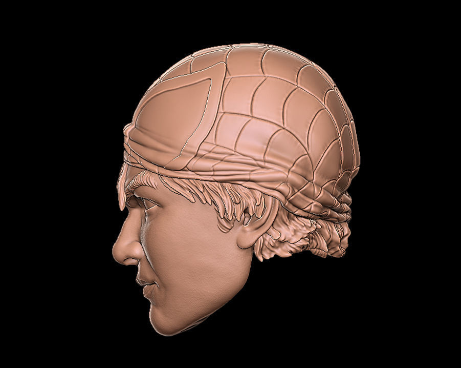 Spiderman Peter Parker Head 3D print model_6