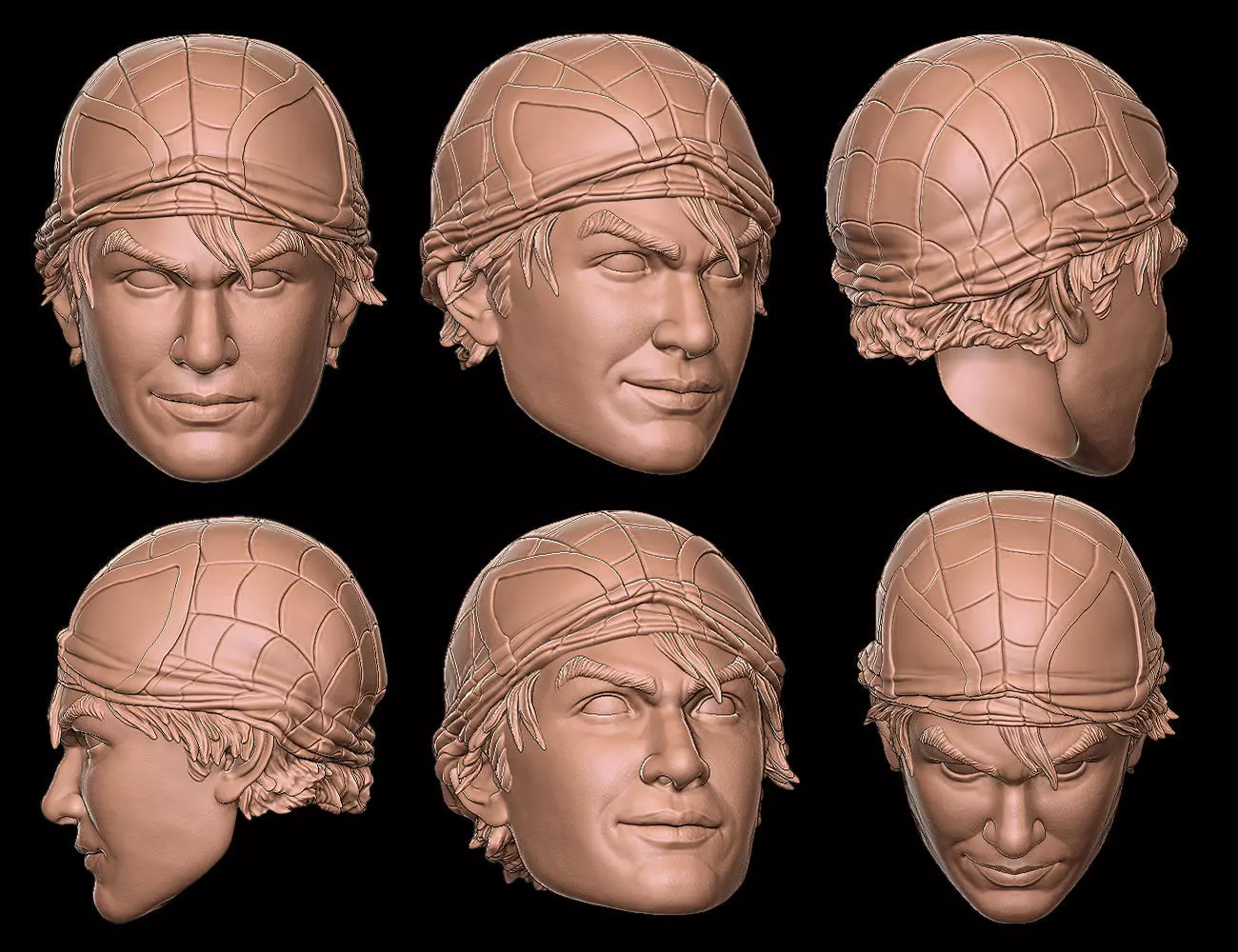 Spiderman Peter Parker Head 3D print model_0