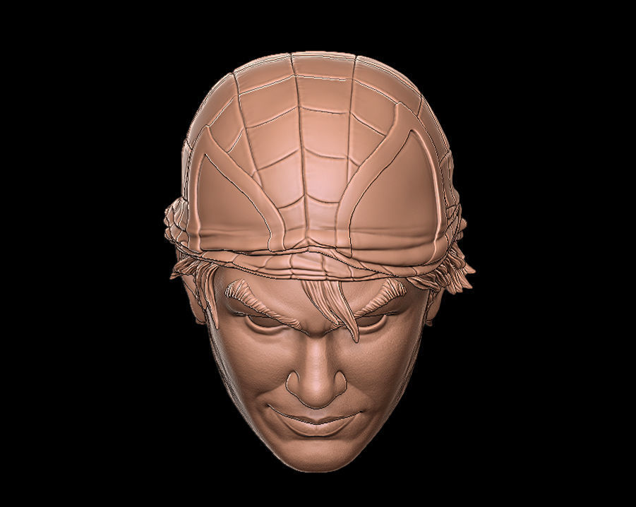 Spiderman Peter Parker Head 3D print model_4