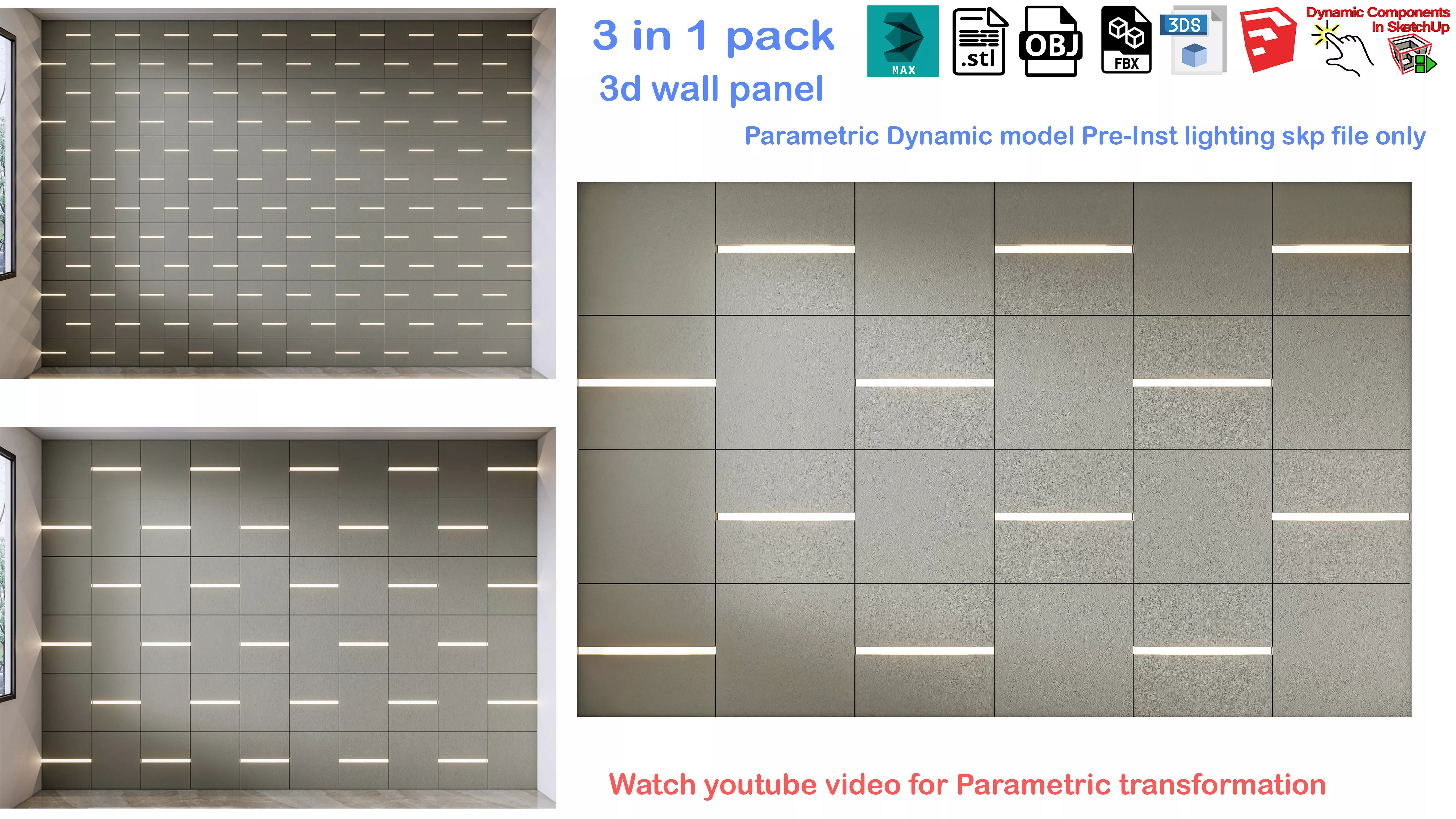 Decorative Wall Panel 3D wall panel 3d panel Free 3D model_0