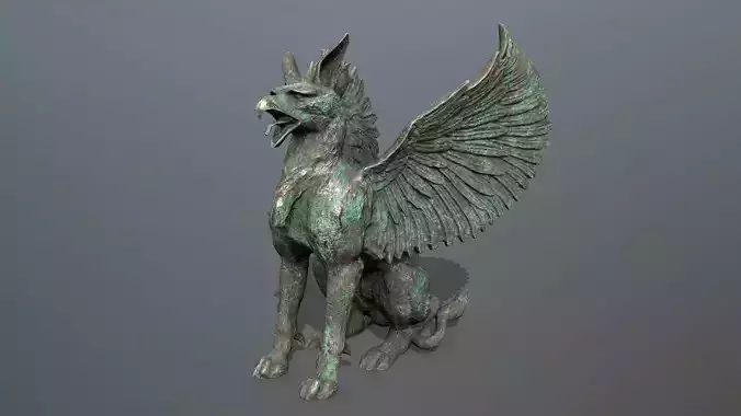 Statue Creature Low-poly 3D model