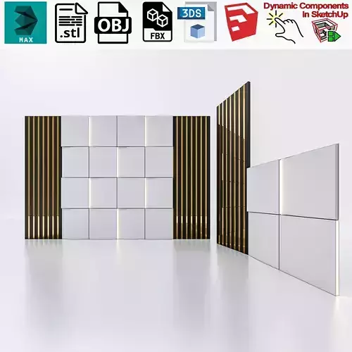 Decorative Wall Panel 3D wall  panel 3d panel 3D model