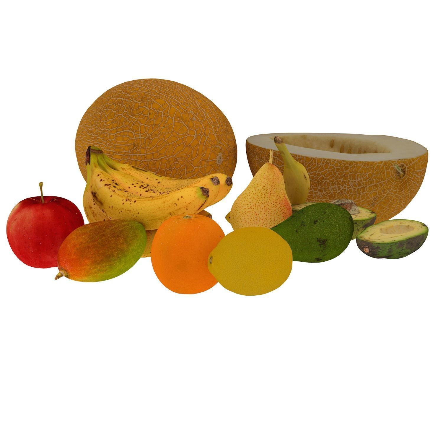 Realistic Fruits Pack - Game-Ready PBR Food Assets  Low-poly 3D model_1