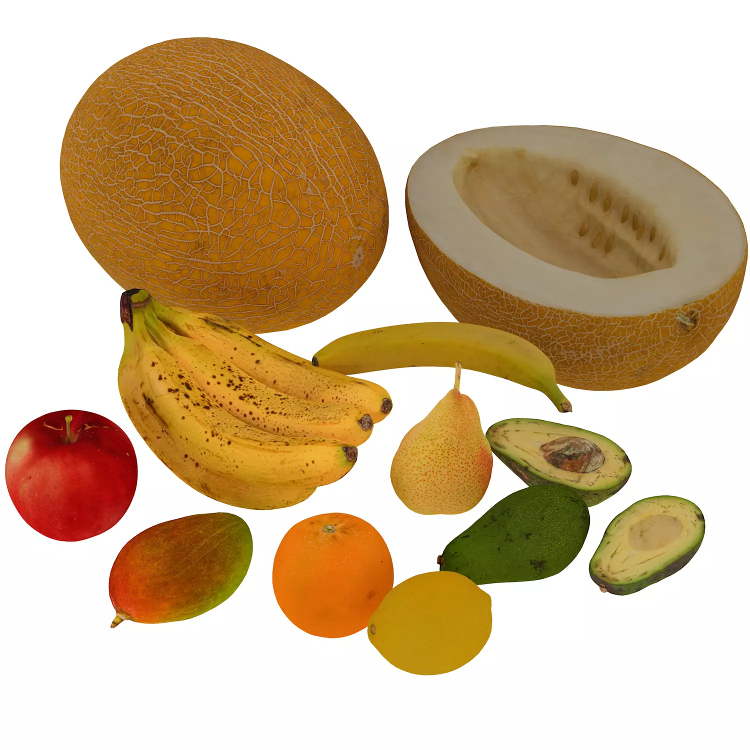 Realistic Fruits Pack - Game-Ready PBR Food Assets  Low-poly 3D model_0