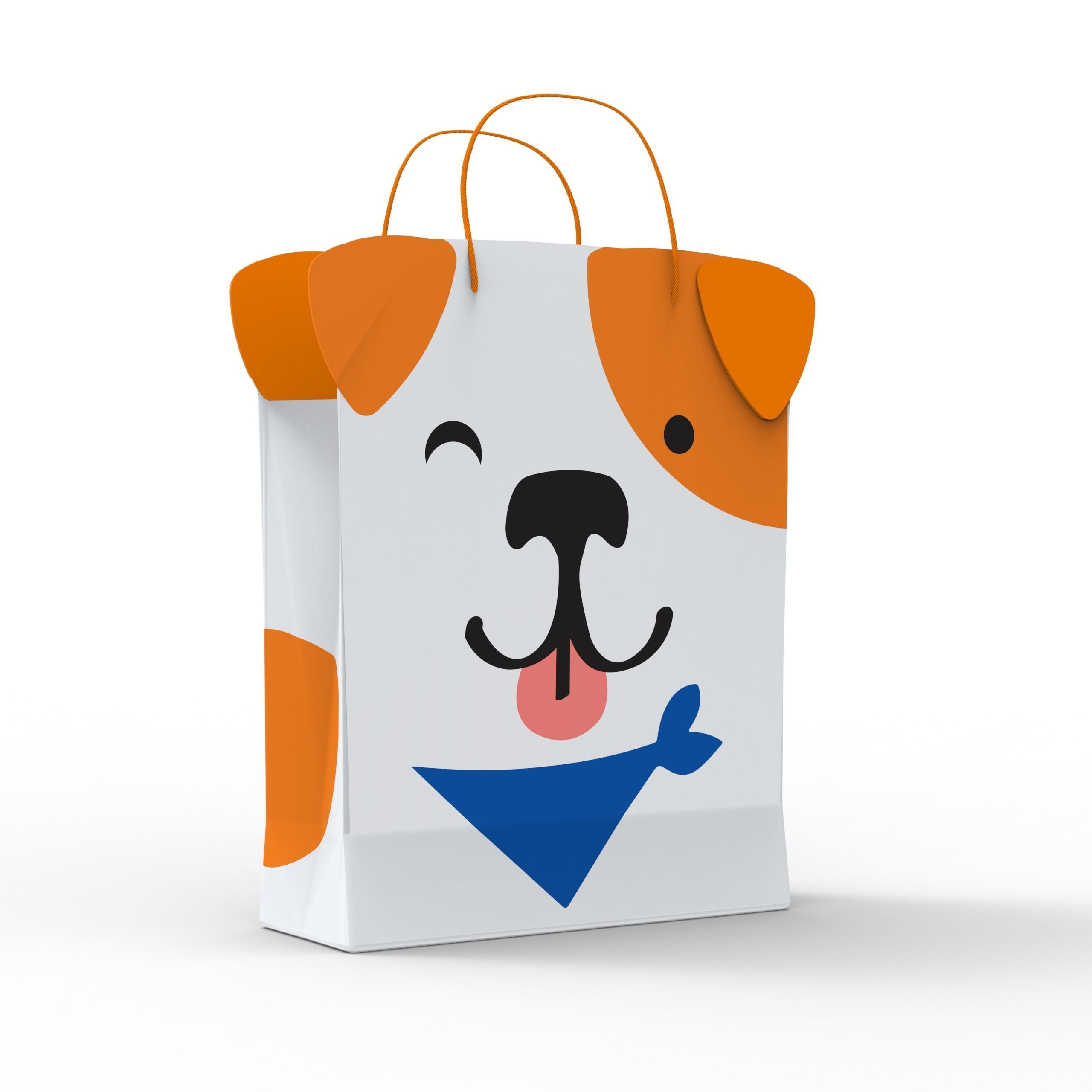 3D Gift Bag Model Set of 11  Low-poly 3D model_9