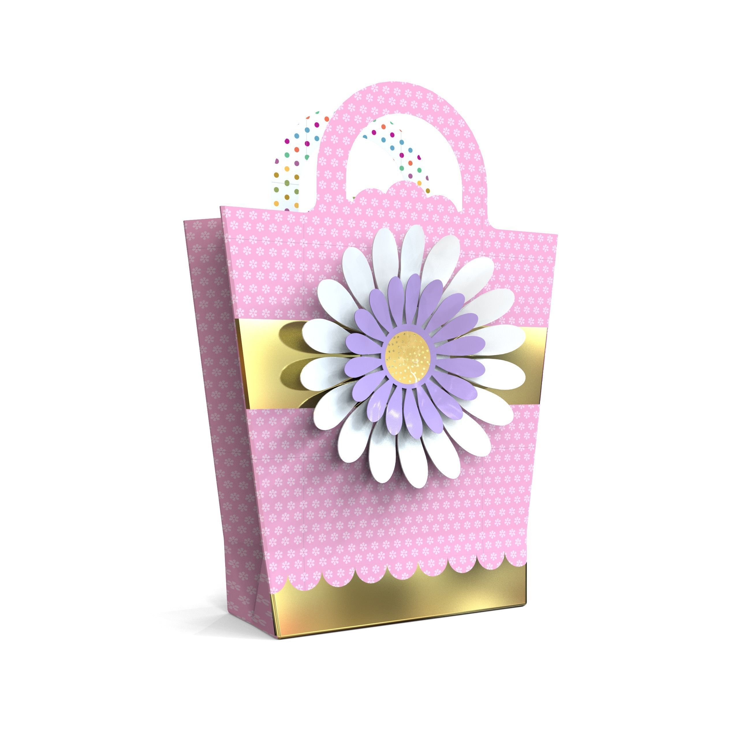 3D Gift Bag Model Set of 11  Low-poly 3D model_1