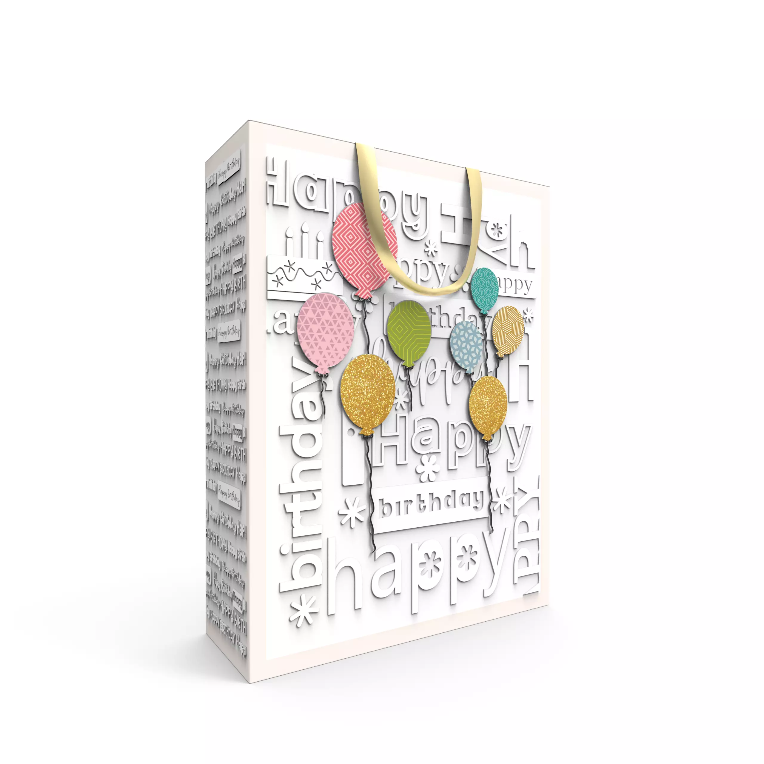 3D Gift Bag Model Set of 11  Low-poly 3D model_0