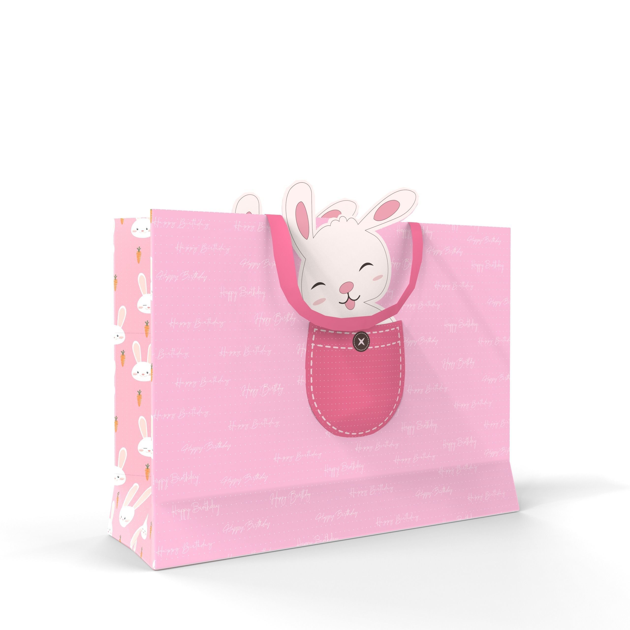 3D Gift Bag Model Set of 11  Low-poly 3D model_3