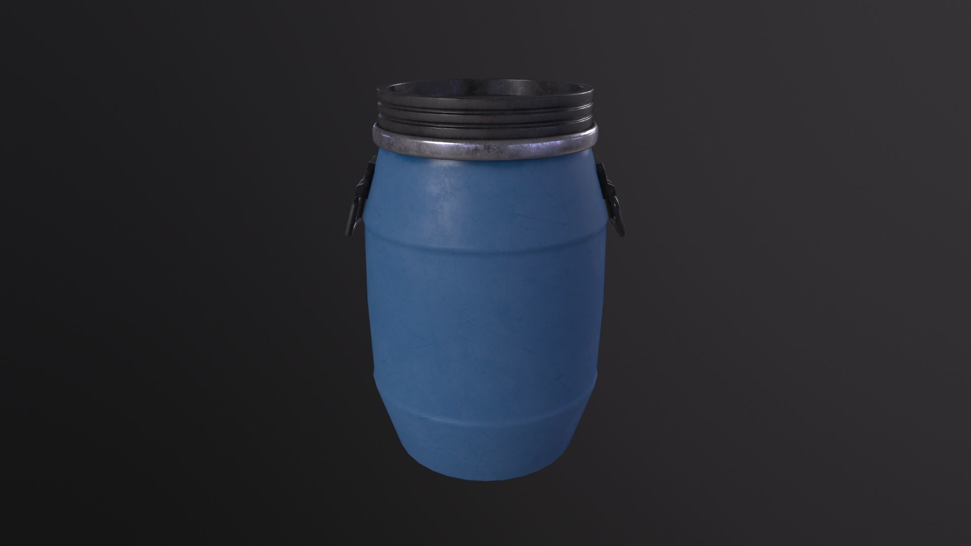 Plastic Barrel 3D Model Low-poly 3D model_2