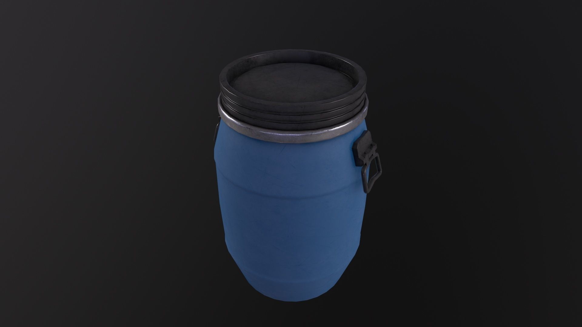 Plastic Barrel 3D Model Low-poly 3D model_4