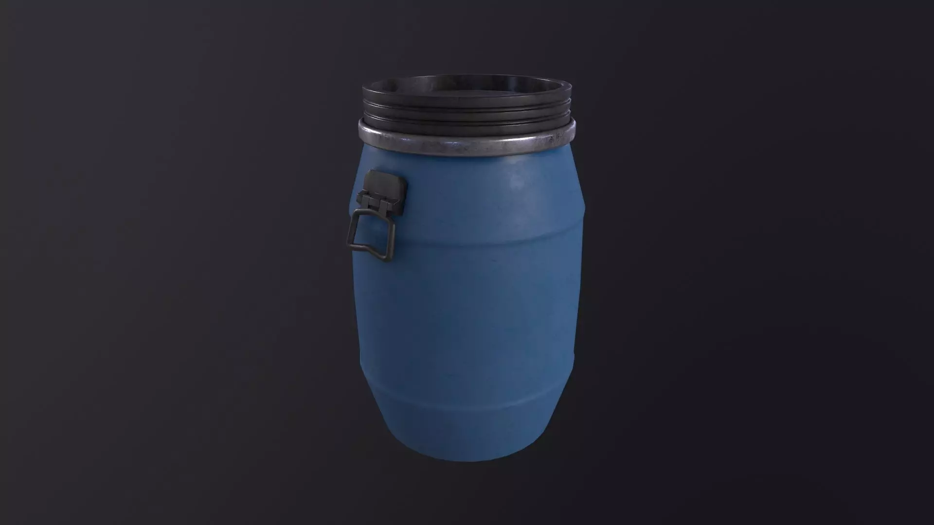 Plastic Barrel 3D Model Low-poly 3D model_0