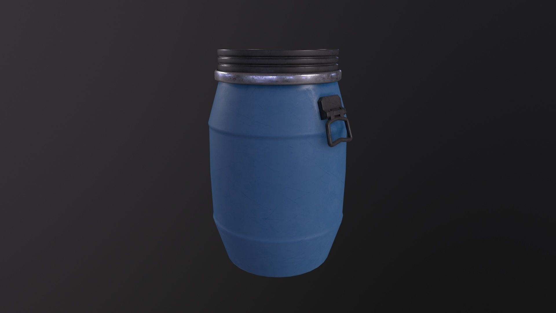 Plastic Barrel 3D Model Low-poly 3D model_3
