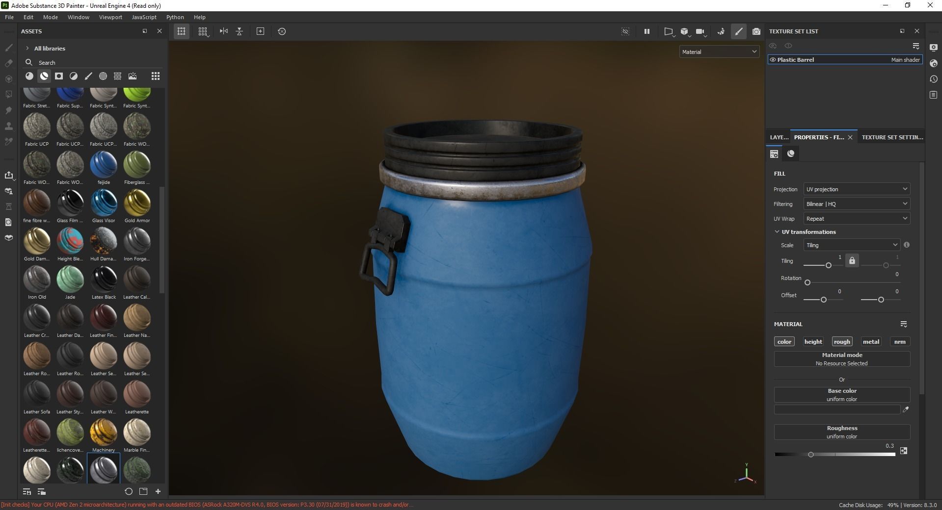 Plastic Barrel 3D Model Low-poly 3D model_6