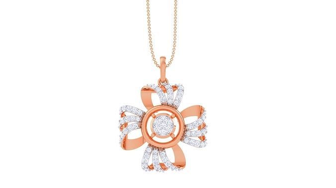 Flower High Jewelry Pendant Necklace 3dm stl 3mf obj glb gltf  3D print model