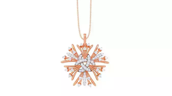 Lily Flower High Jewelry Pendant Necklace 3dm stl 3mf obj glb 