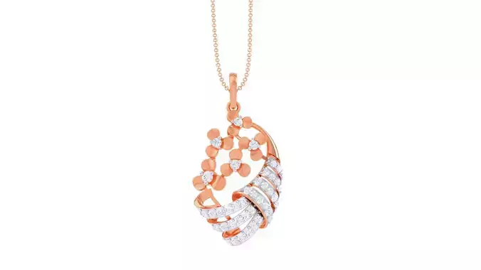 Flower High Jewelry Pendant Necklace 3dm stl 3mf obj glb  3D print model