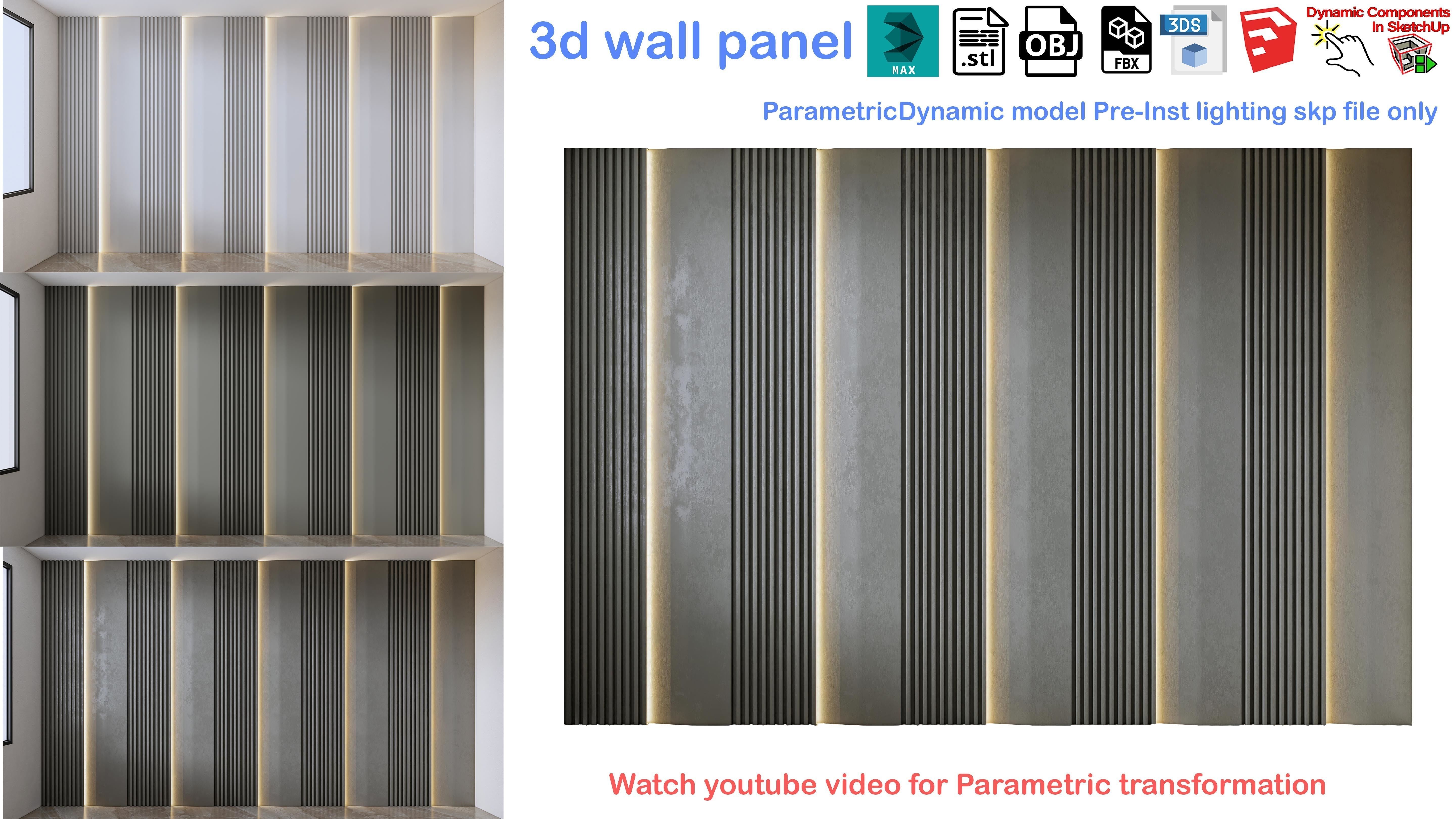 Decorative Wall Panel 3D wall panel 3d panel Free 3D model_2
