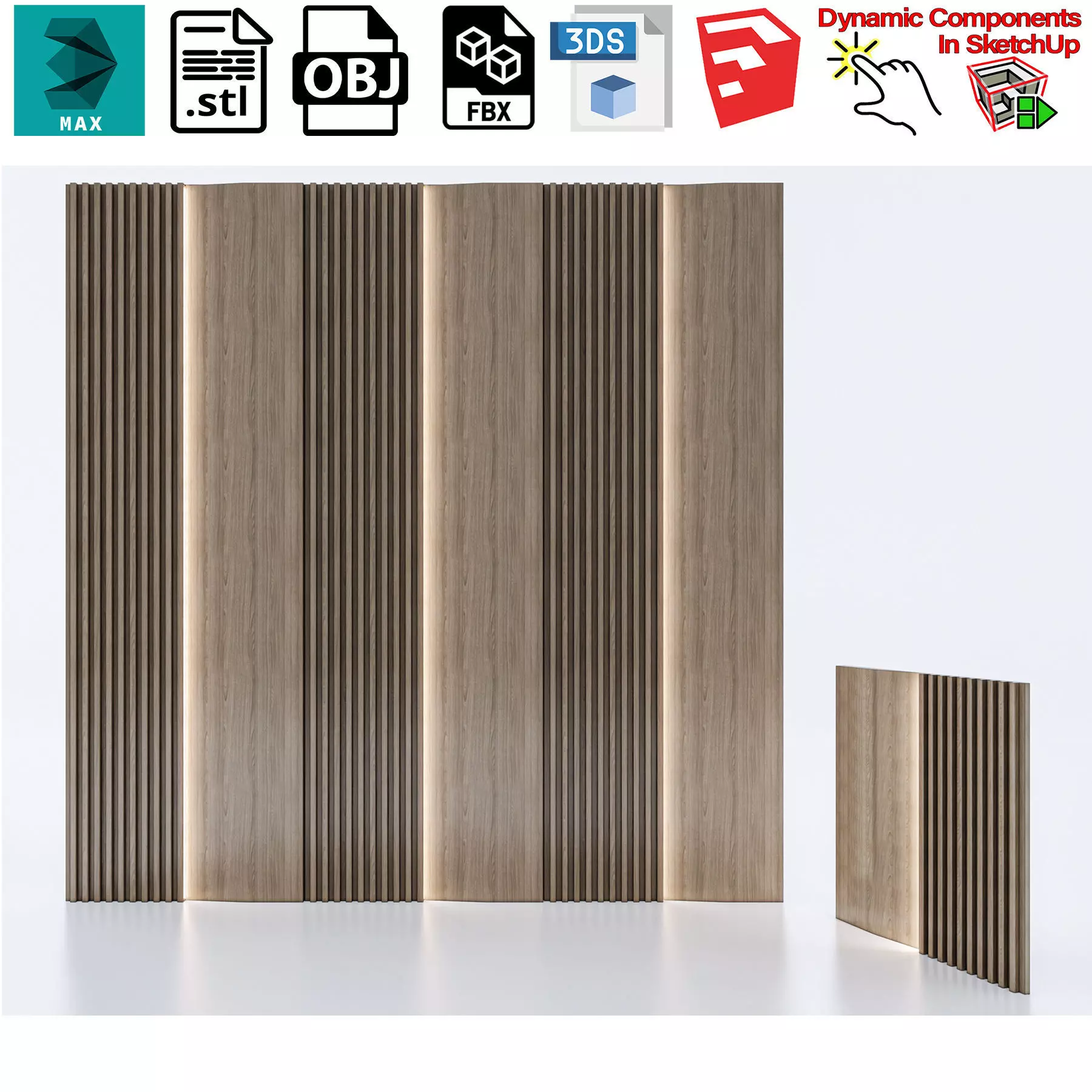 Decorative Wall Panel 3D wall panel 3d panel Free 3D model_0