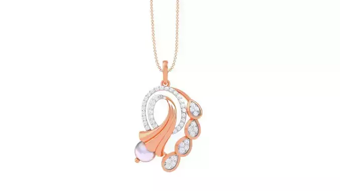 Large Bulb Flower High Jewelry Pendant Necklace 3dm stl 3mf obj