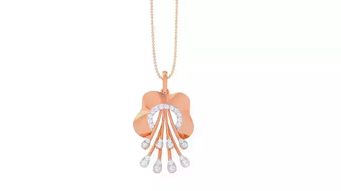Flower High Jewelry Pendant Necklace 3dm stl 3mf obj glb gltf 3D print model