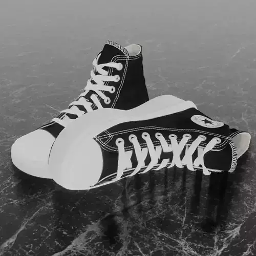 CONVERSE 3D SHOES - WHITE-BLACK
