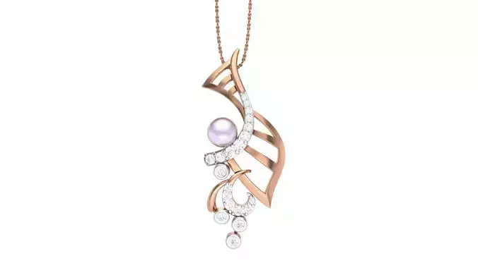 High Jewelry Pendant Necklace 3dm stl 3mf obj glb gltf mtl