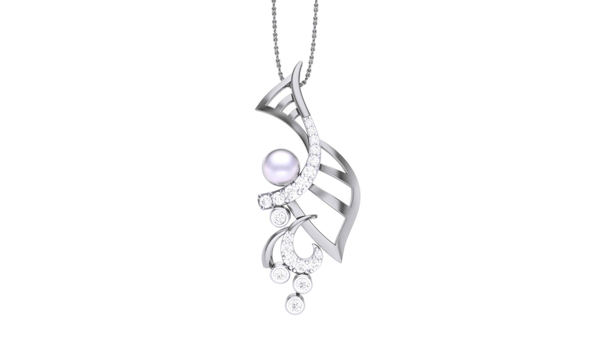 High Jewelry Pendant Necklace 3dm stl 3mf obj glb gltf mtl 3D print model_1