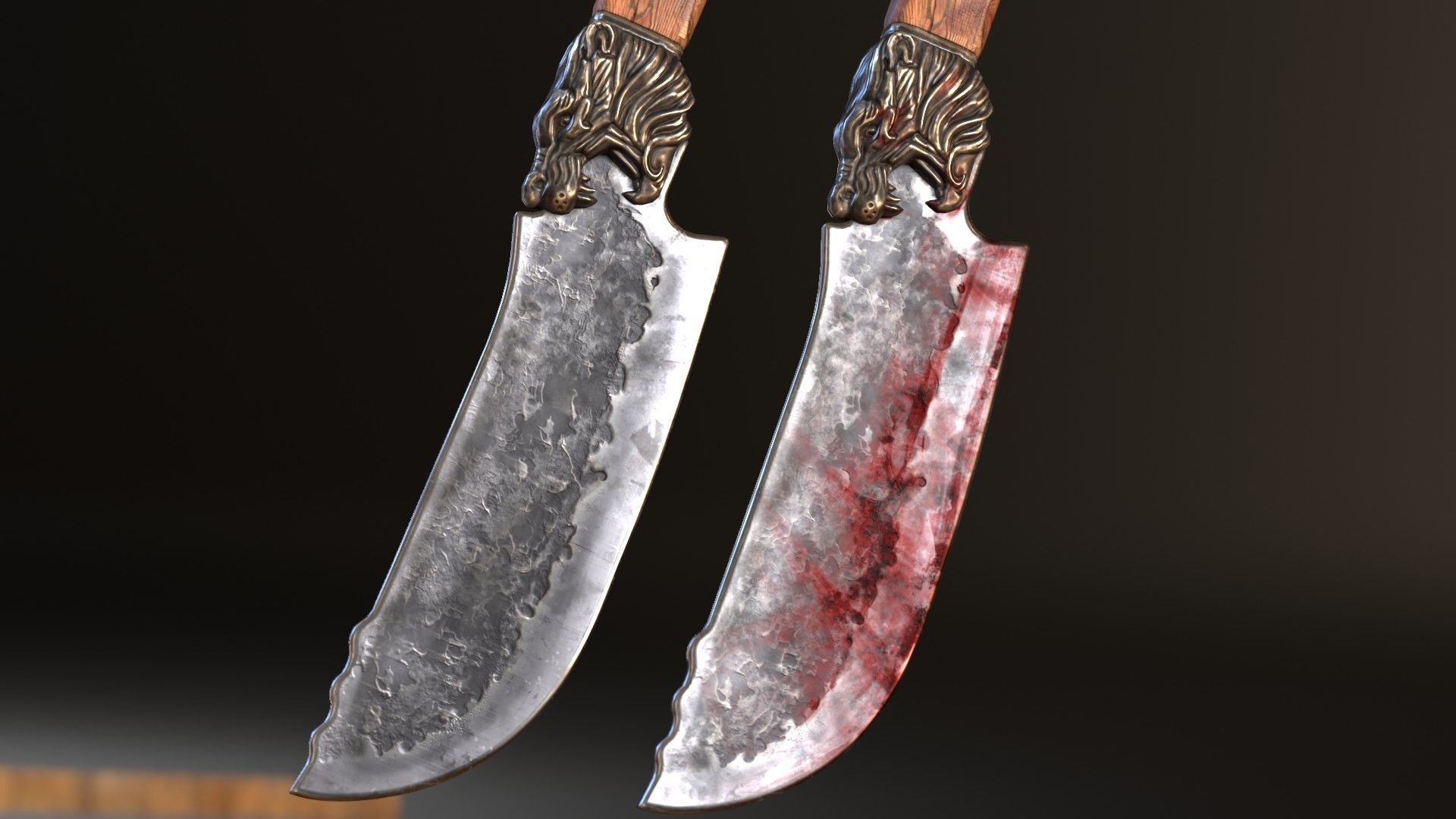 Lion Knife low-poly 3D model Low-poly 3D model_6