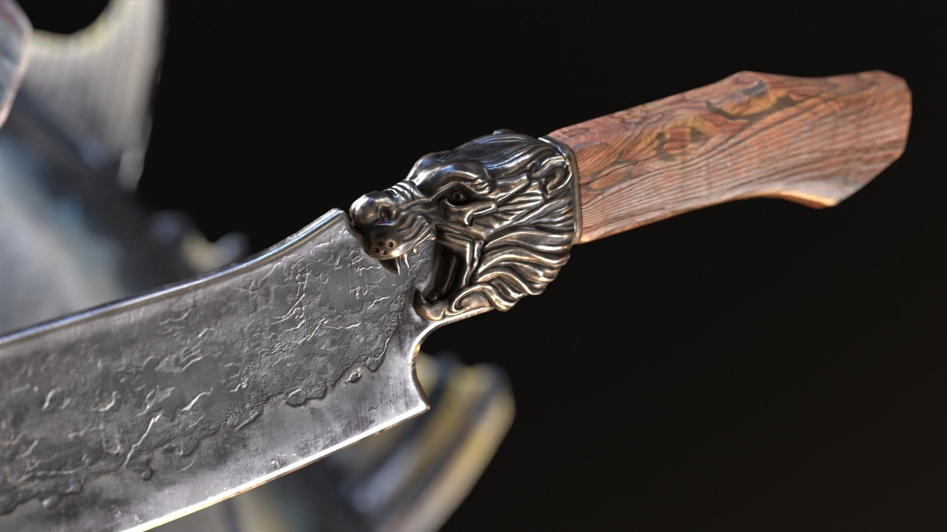 Lion Knife low-poly 3D model Low-poly 3D model_11