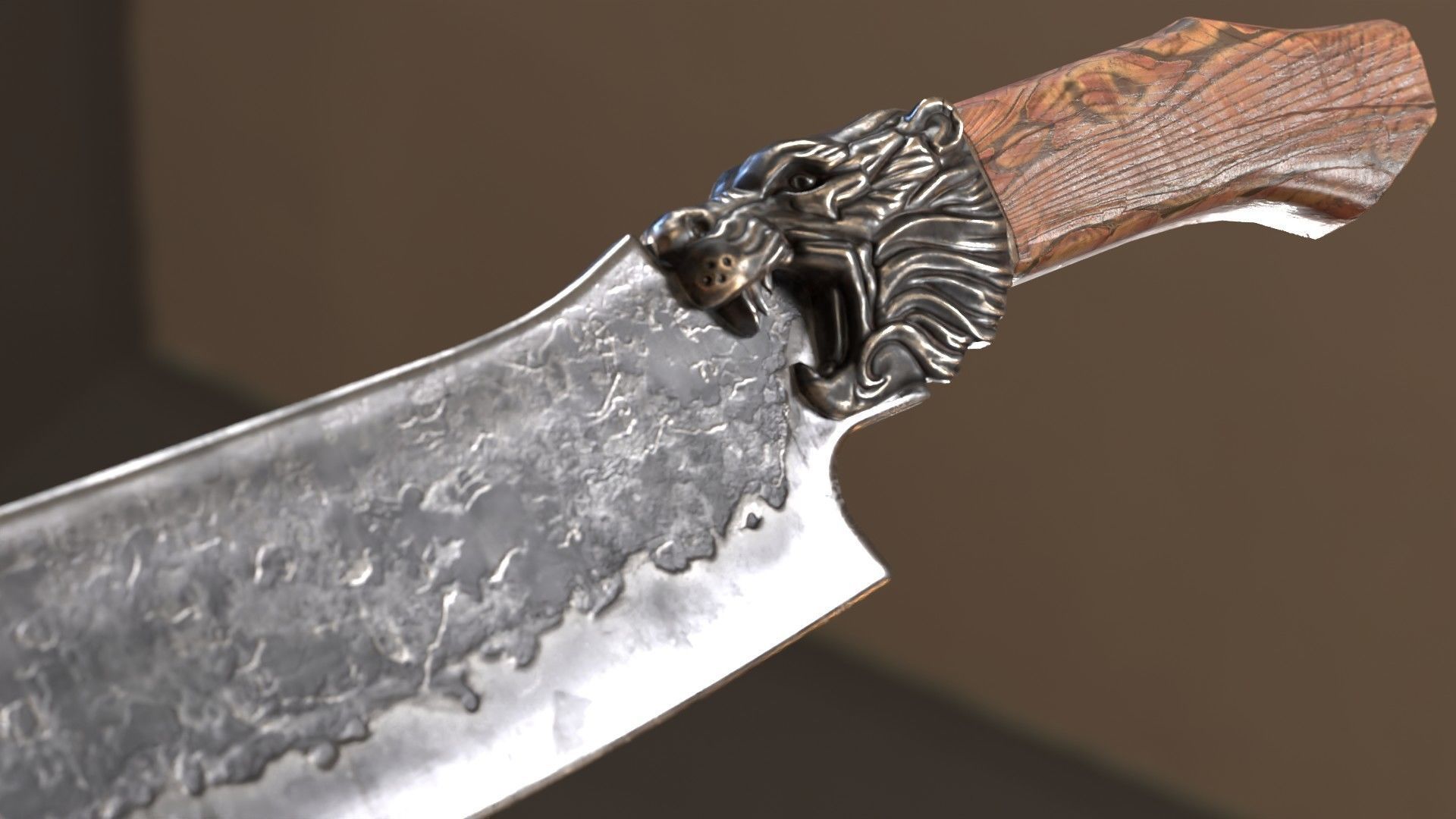 Lion Knife low-poly 3D model Low-poly 3D model_12