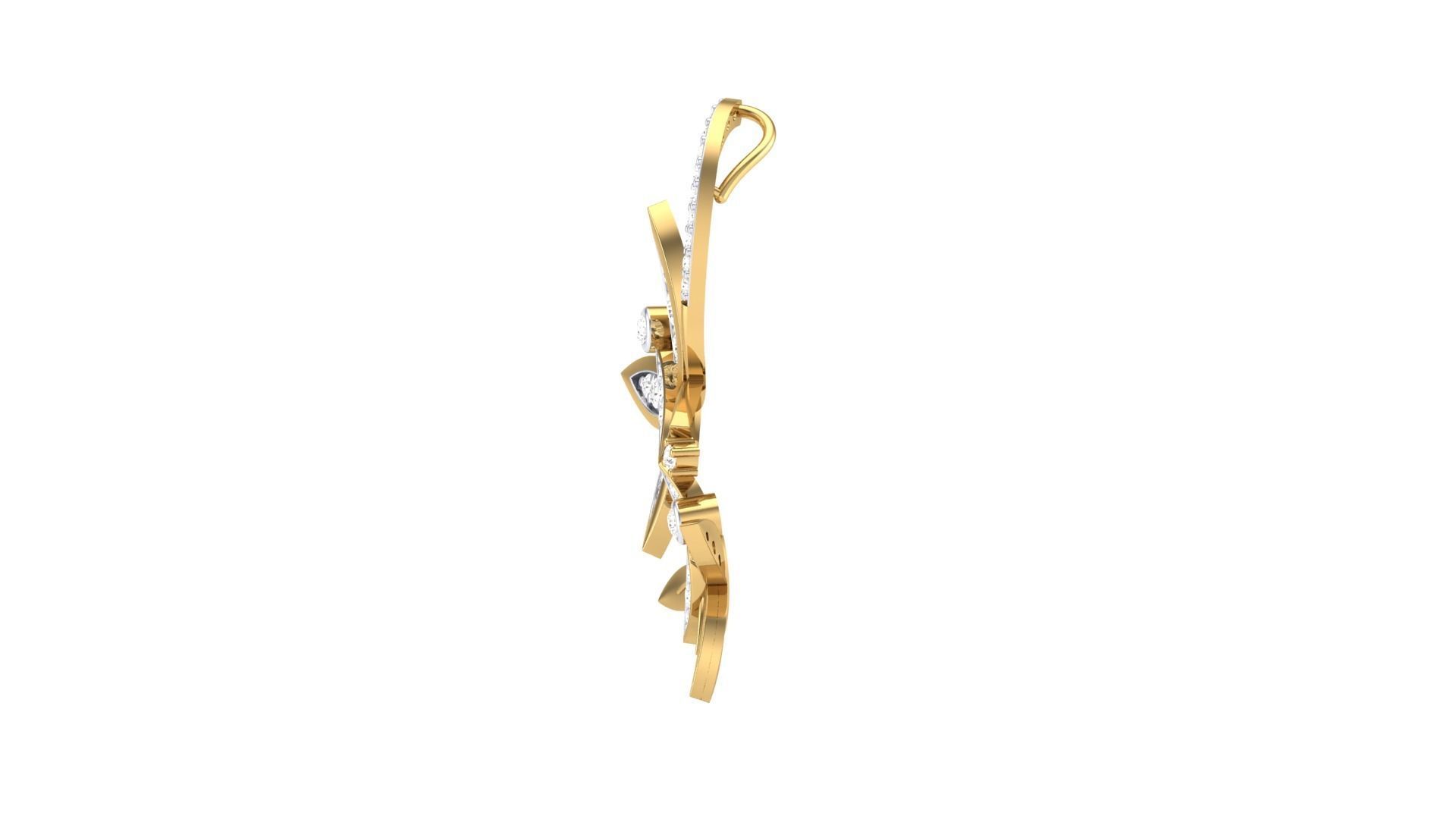 Butterfly High Jewelry Pendant Necklace 3dm stl 3mf obj glb  3D print model_7