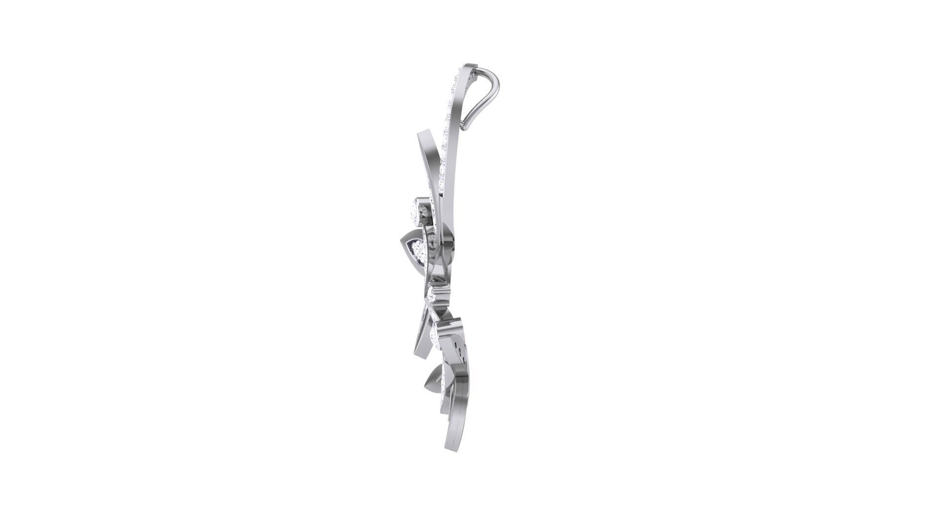 Butterfly High Jewelry Pendant Necklace 3dm stl 3mf obj glb  3D print model_9