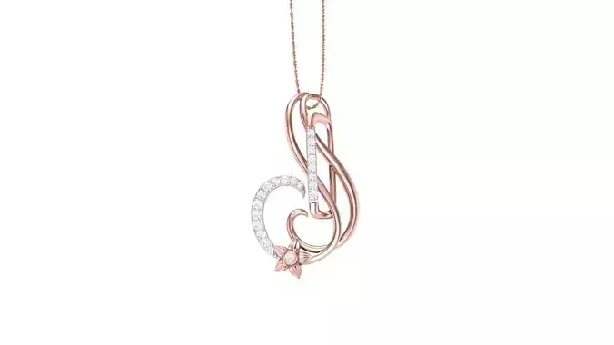 High Jewelry Pendant Necklace 3dm stl 3mf obj glb gltf mtl