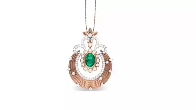 Flower High Jewelry Pendant Necklace 3dm stl 3mf obj  3D print model