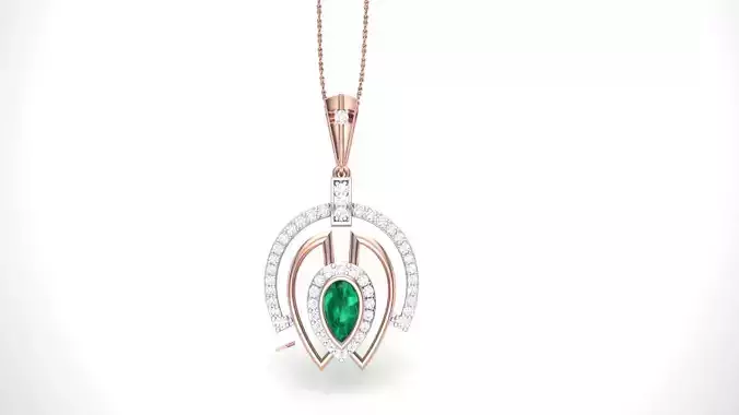 High Jewelry Pendant Necklace 3dm stl 3mf obj glb gltf mtl