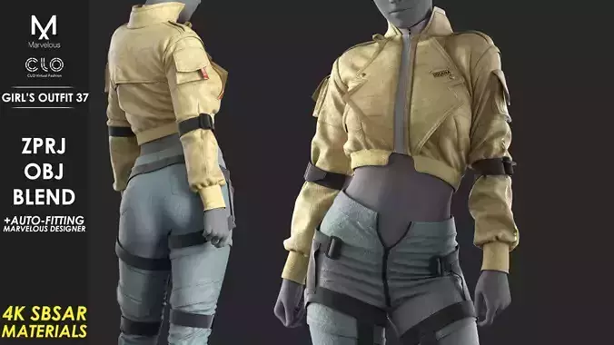 Girls Outfit 37 - Marvelous Designer