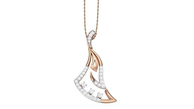 Diamond Axe High Jewelry Pendant Necklace 3dm stl 3mf obj glb 3D print model